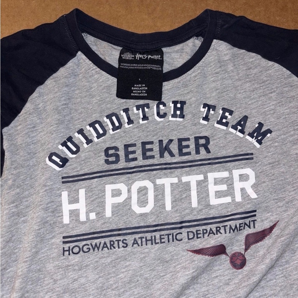 Warner Bros. Harry Potter Raglan Tee - Gray & Navy